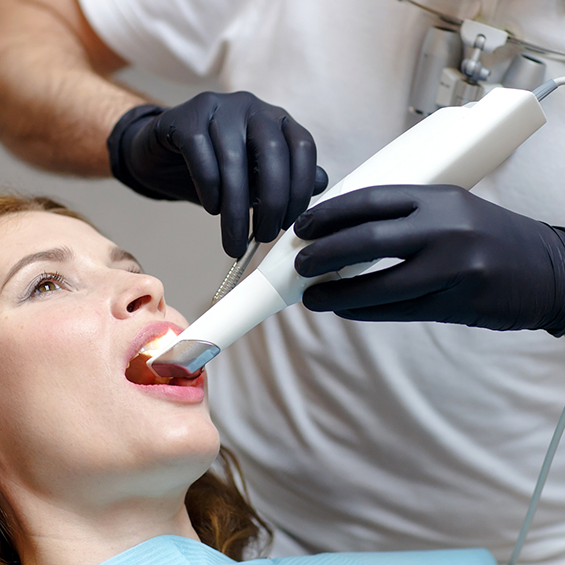 Eight 3D printed models of teeth