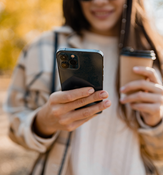 Person reading on their phone
